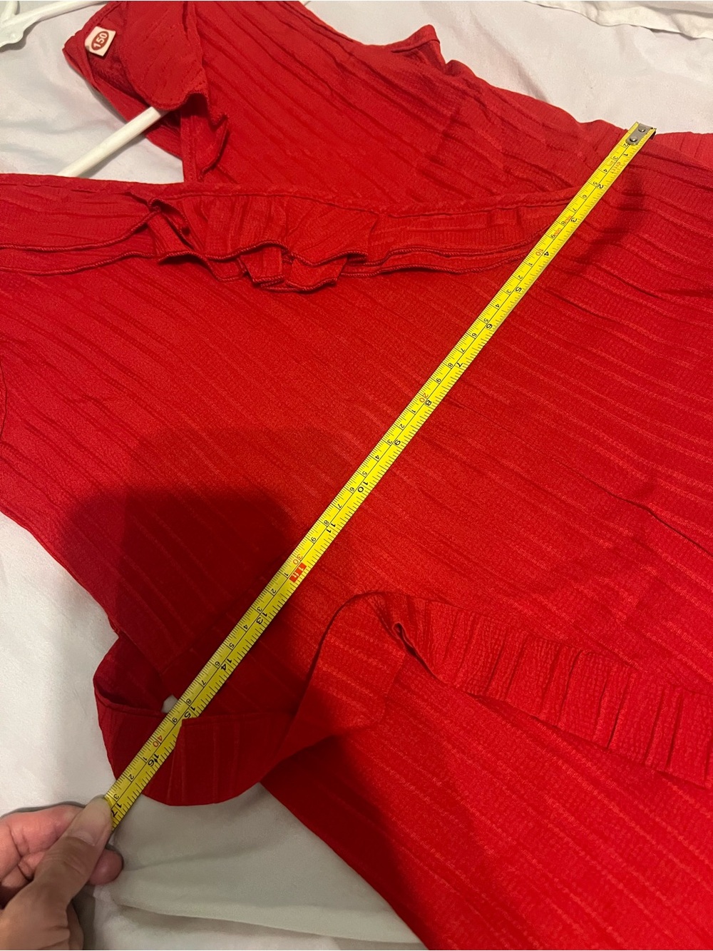 Red Ruffled Sleeveless Jumpsuit - Picture 8 of 12